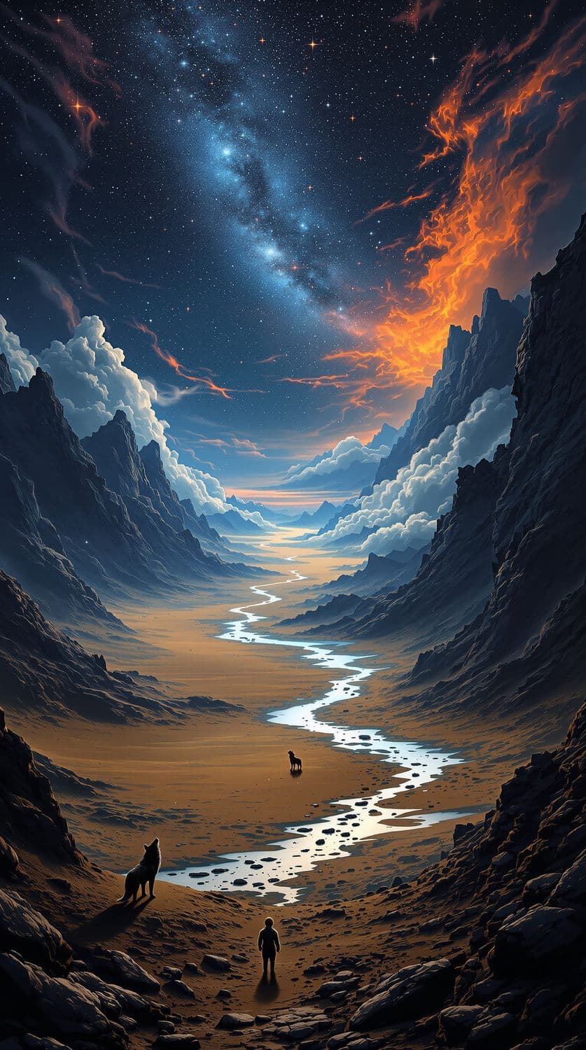 Mystical Mountain Nightscape