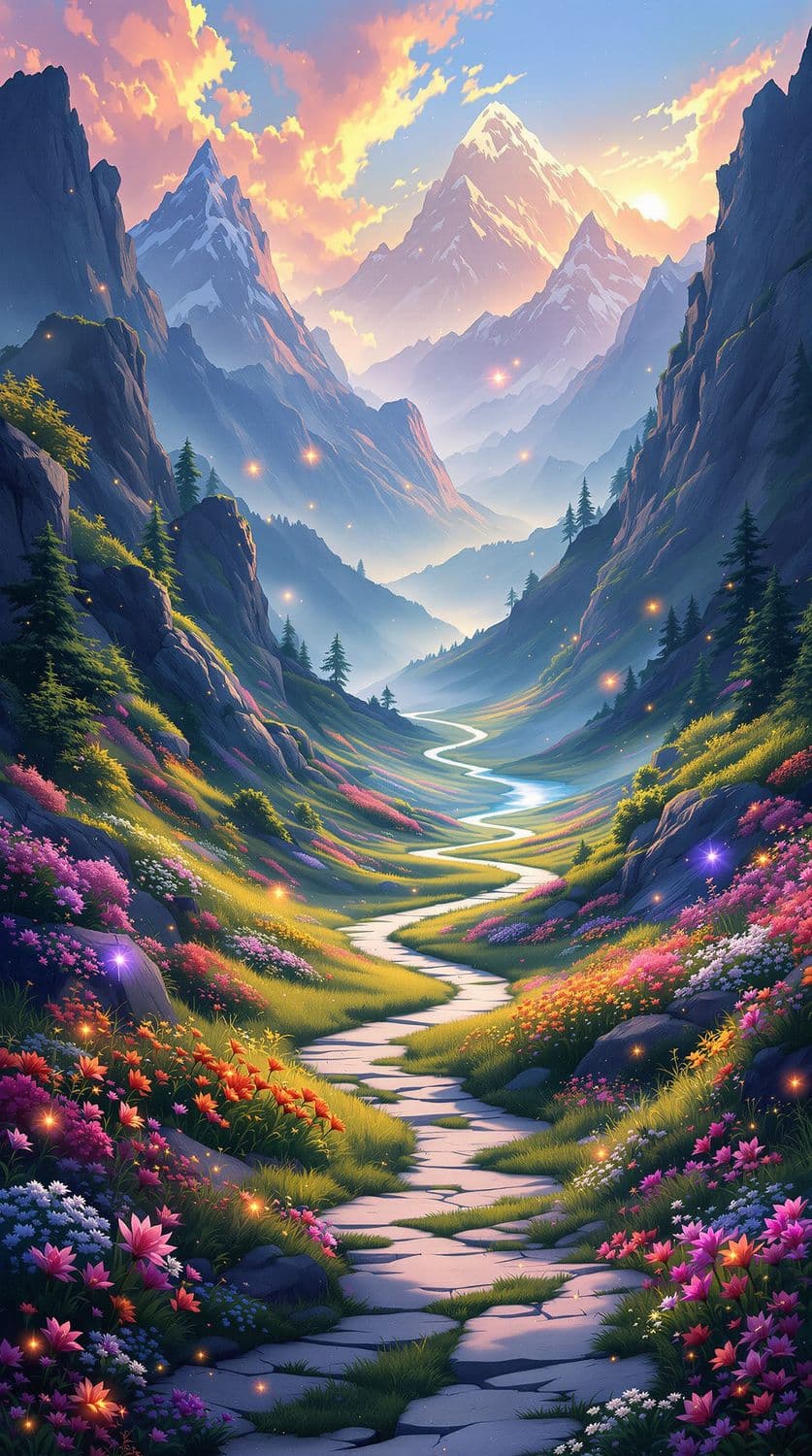 Dawn in the Enchanted Meadow