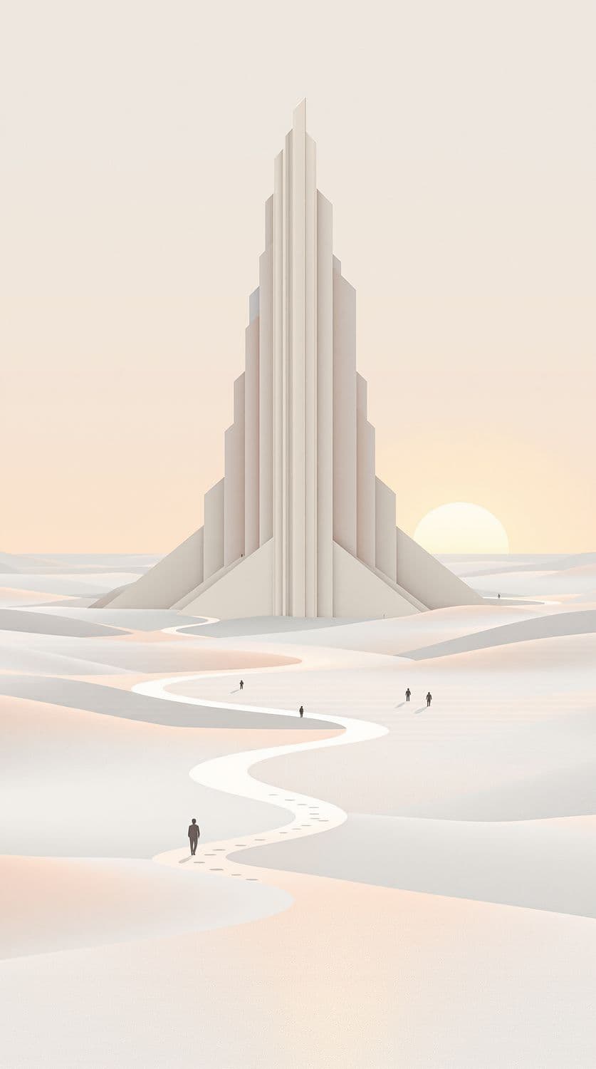 Desert Pyramid at Dusk