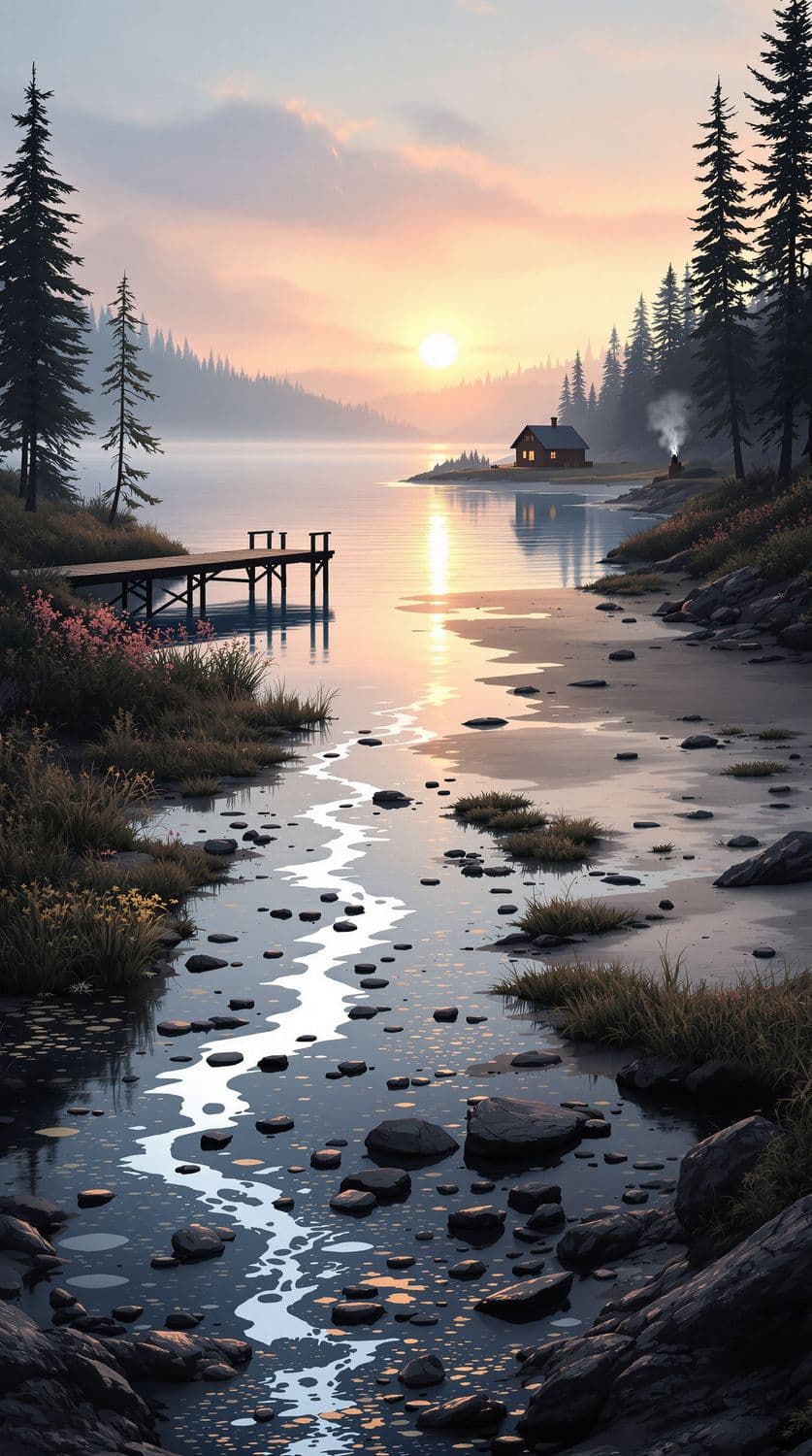 Dawn at the Lakeside