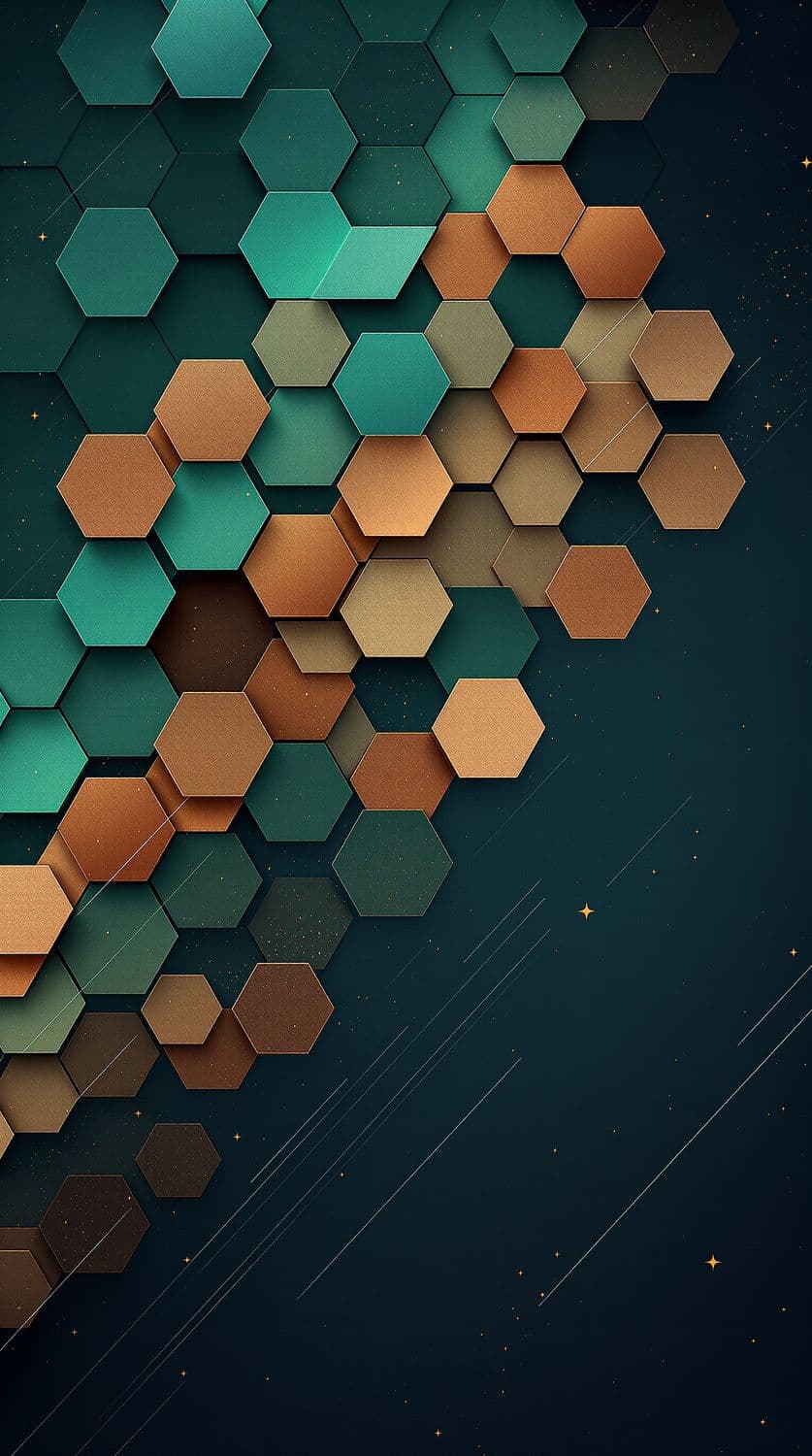 Emerald Cascade: Hexagons and Parallelograms