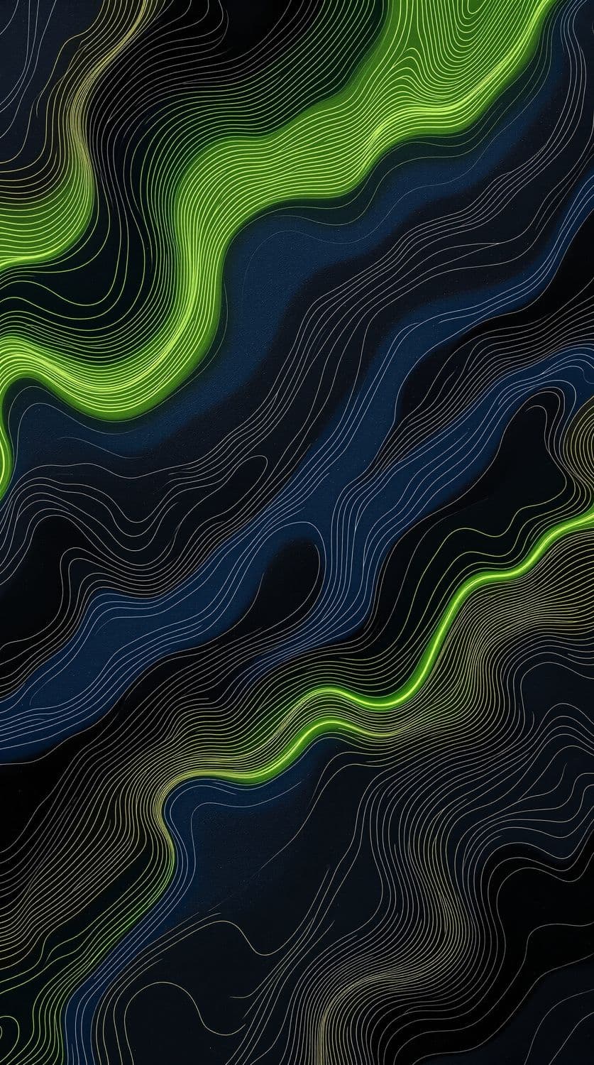 Neon Green Topography