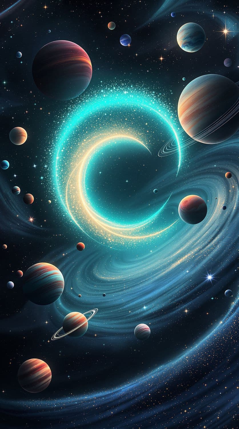 Turquoise Arc of the Cosmos