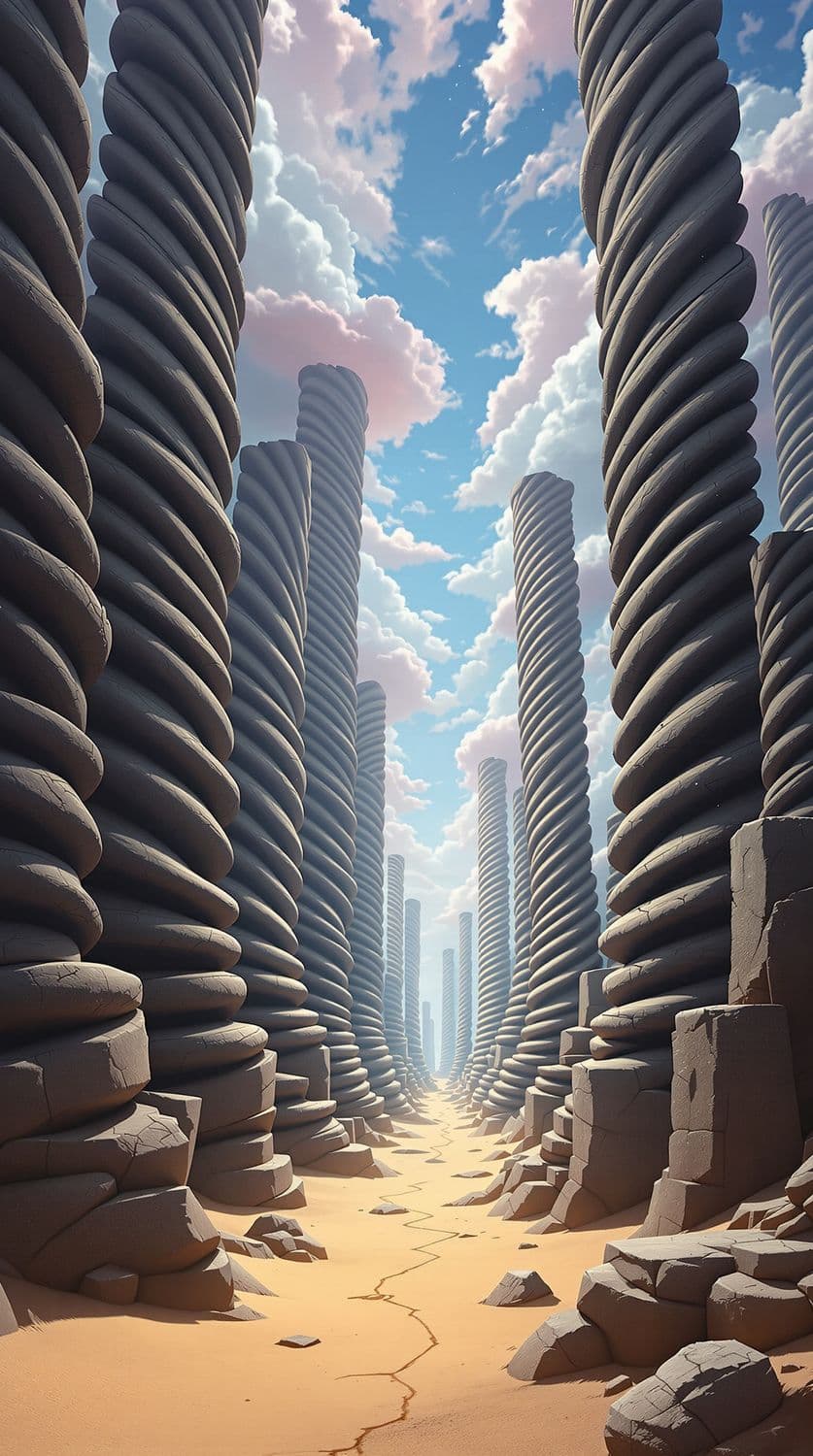 Spiral Rock Formations at Dusk