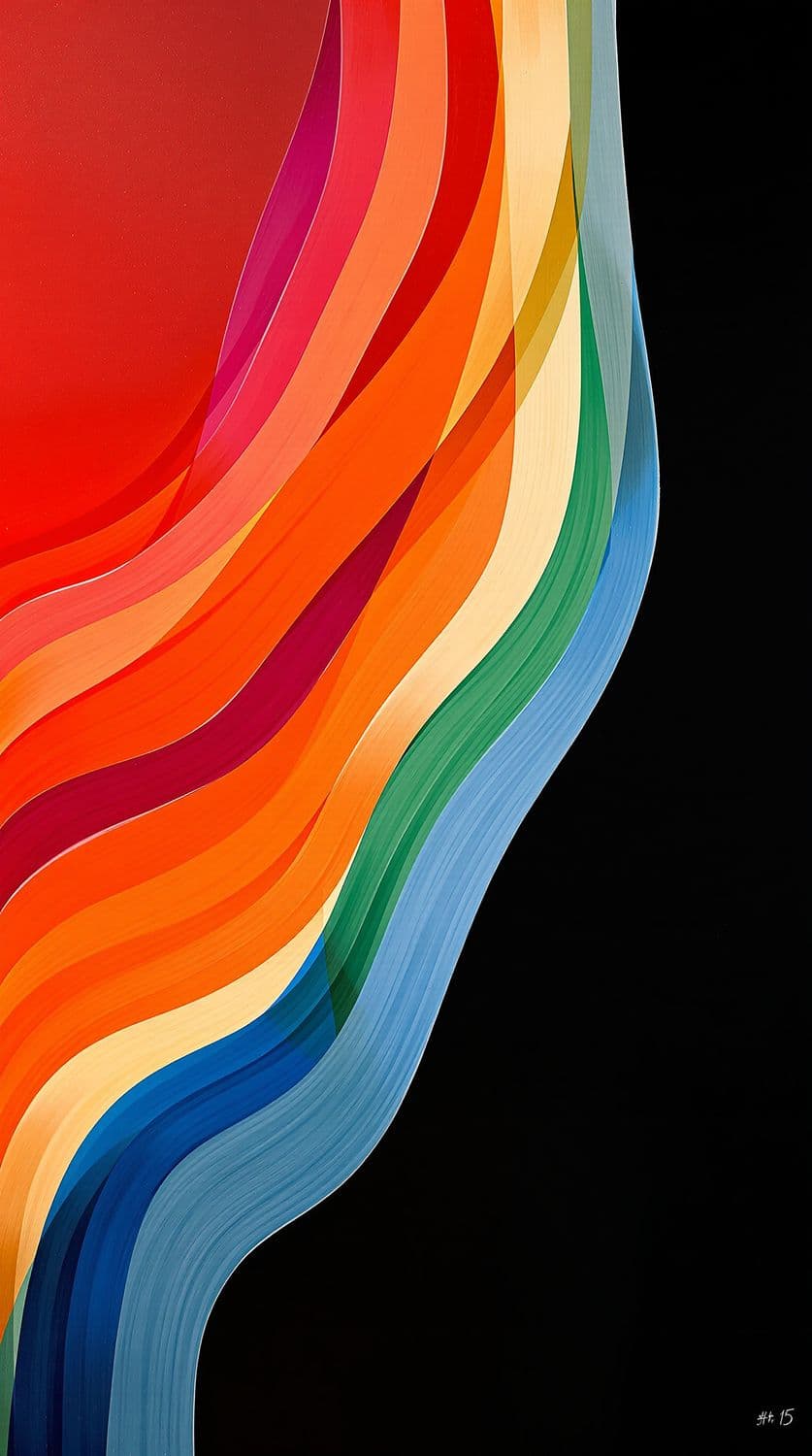 Cascade of Colorful Ribbons