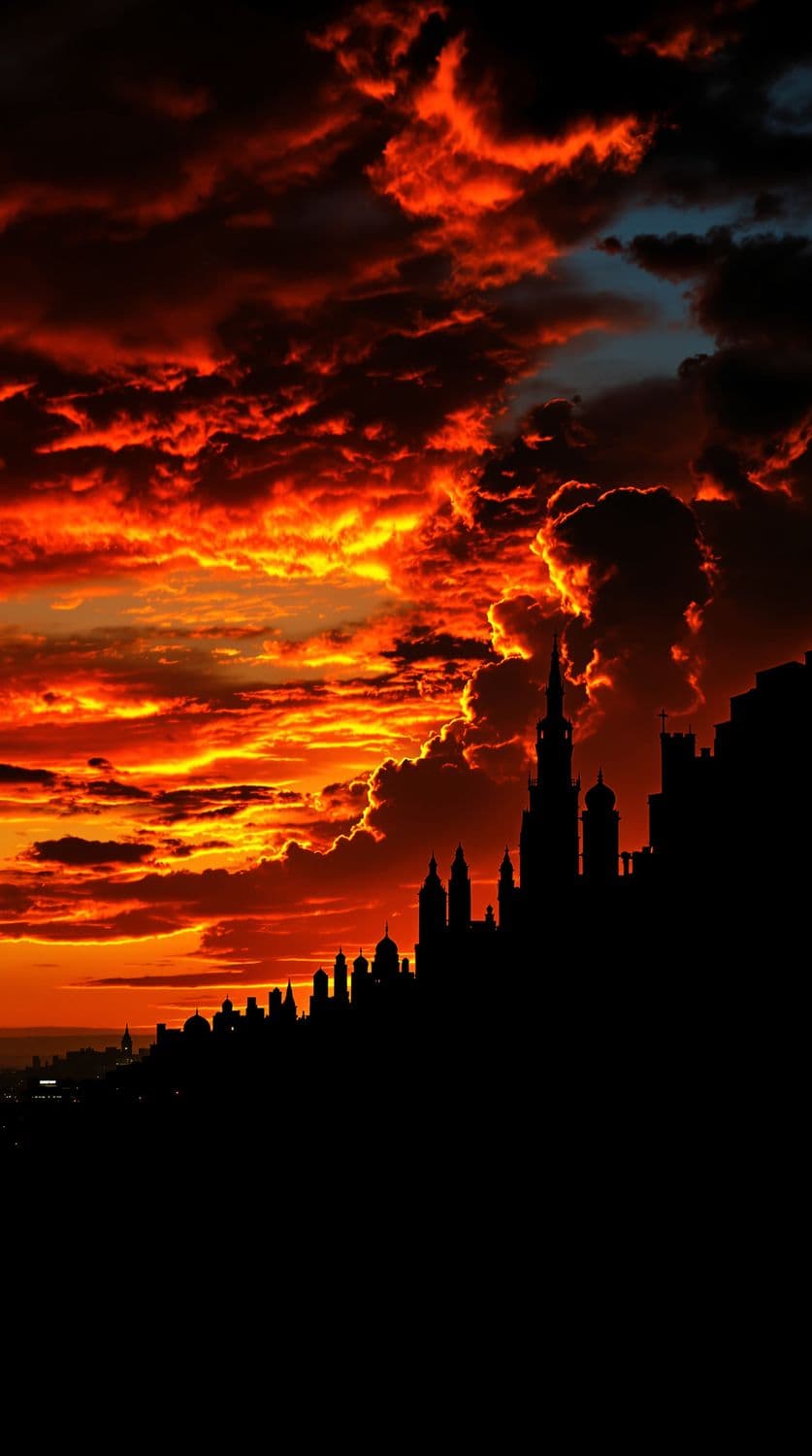 Historic Sunset Silhouette