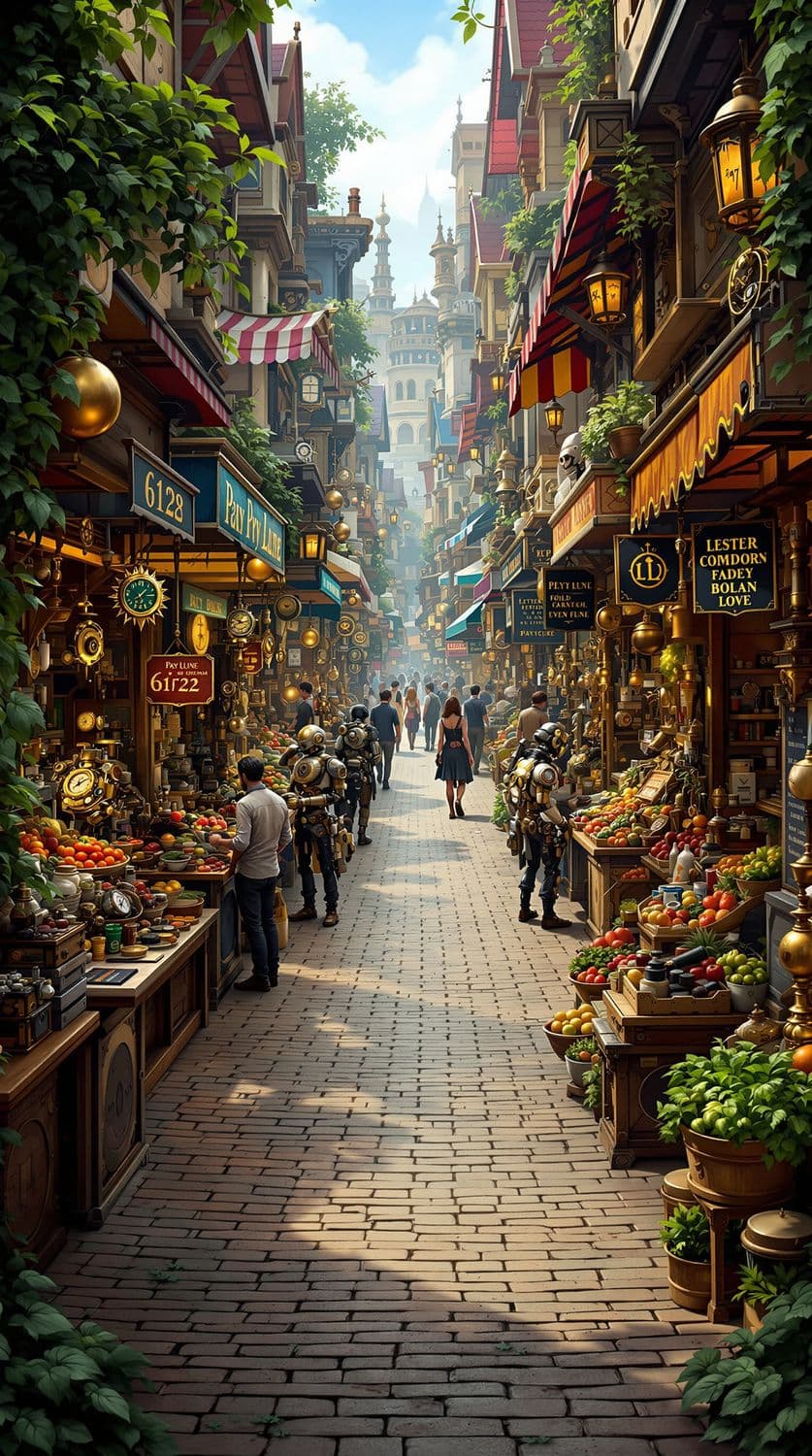 Steampunk Marketplace of Wonders