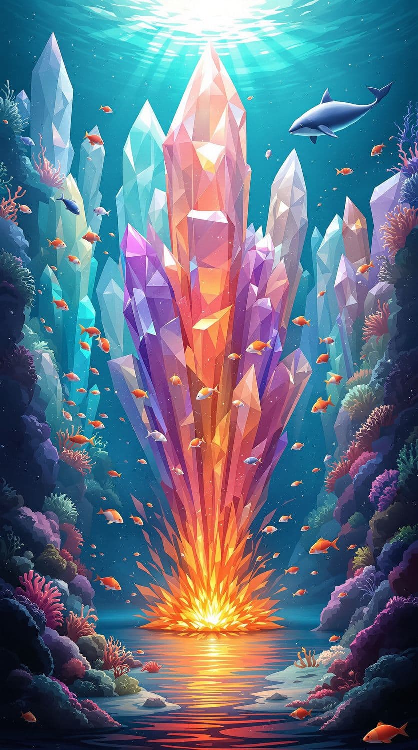 Crystal Reefs Under the Sea