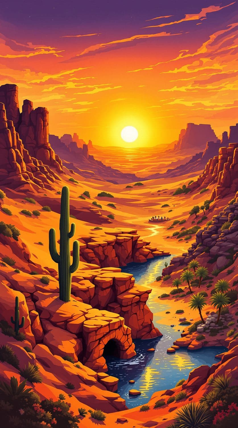 Sunrise Over Desert Sands