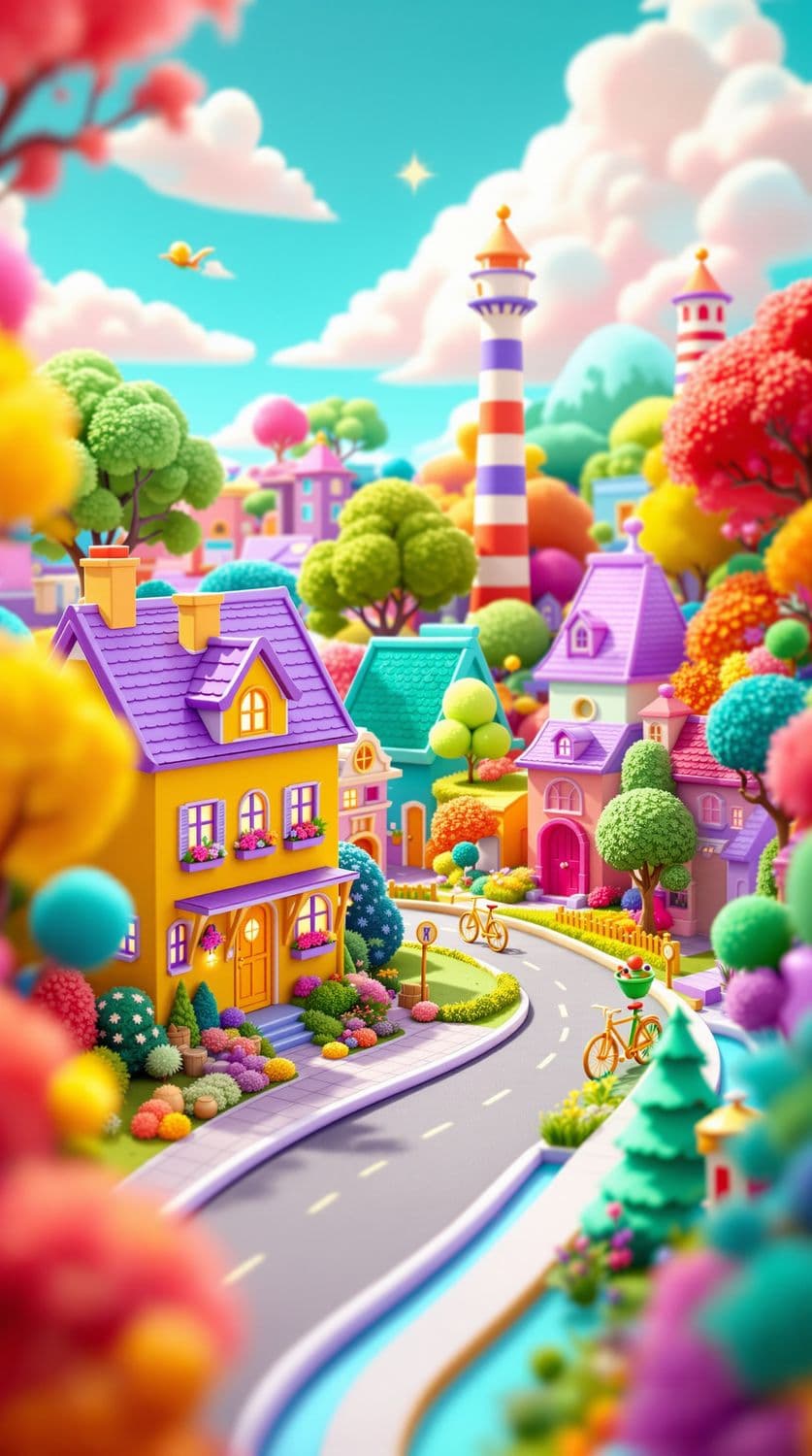 Whimsical Cityscape