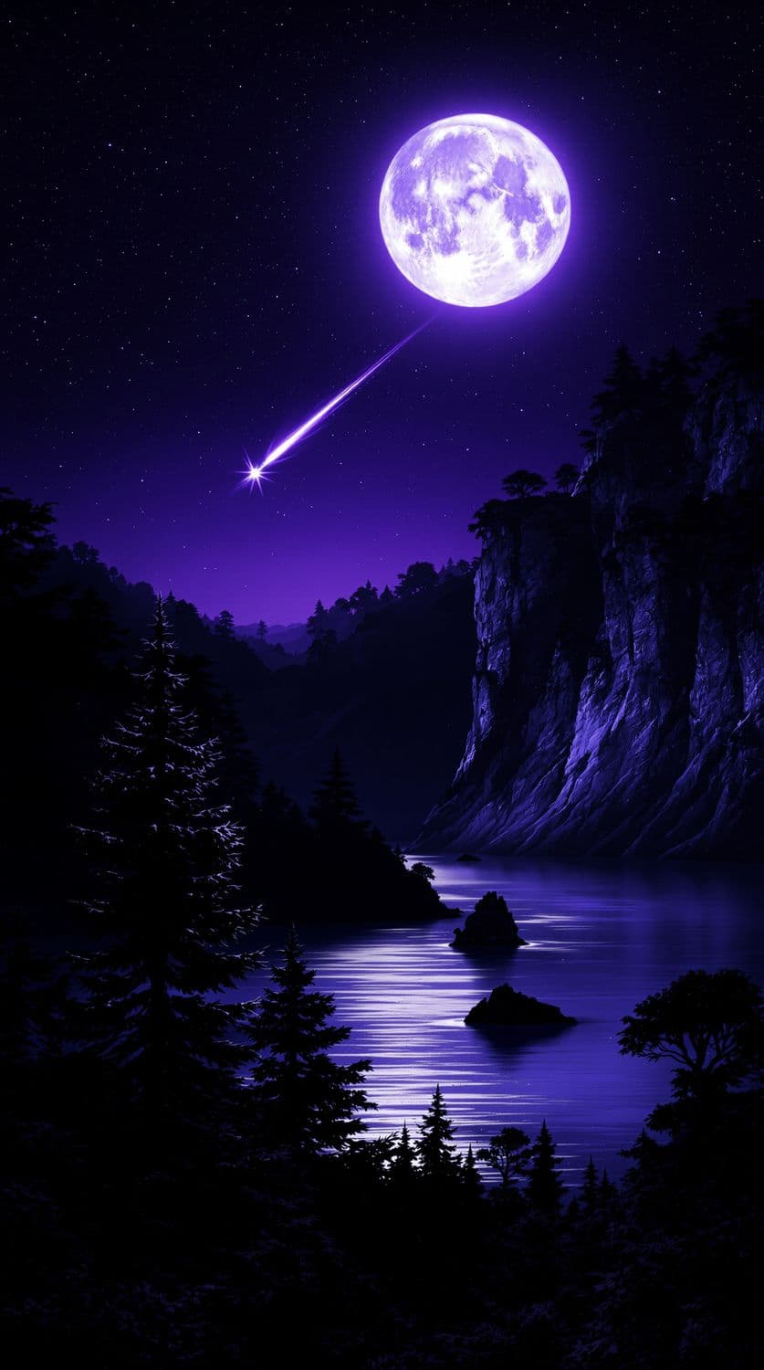 Mystical Moonlit Cliffs