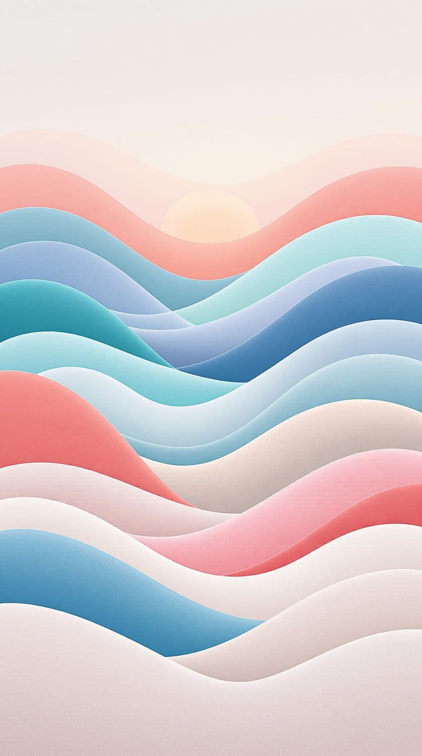 Pastel Ocean Waves