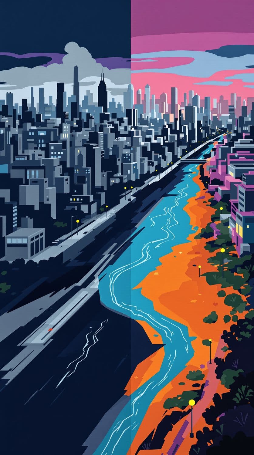 Urban Dusk Abstraction