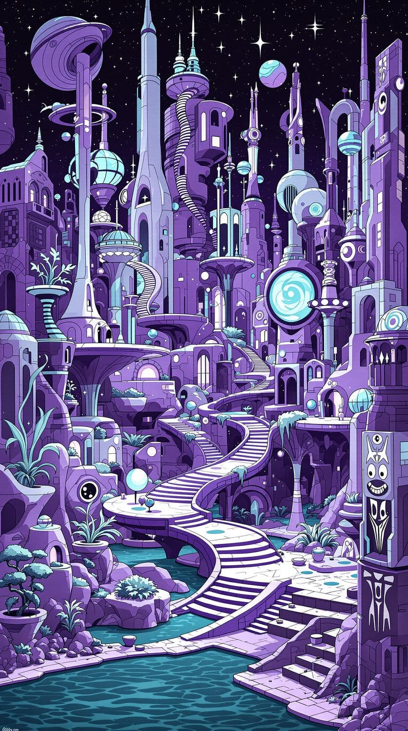 Futuristic Fantasy Metropolis