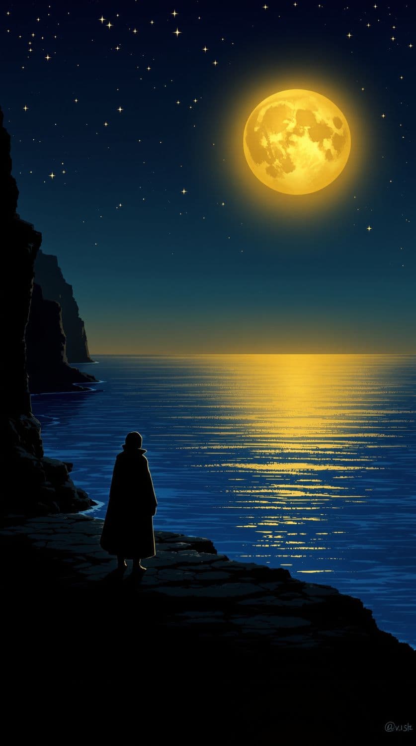 Golden Moonlit Serenity