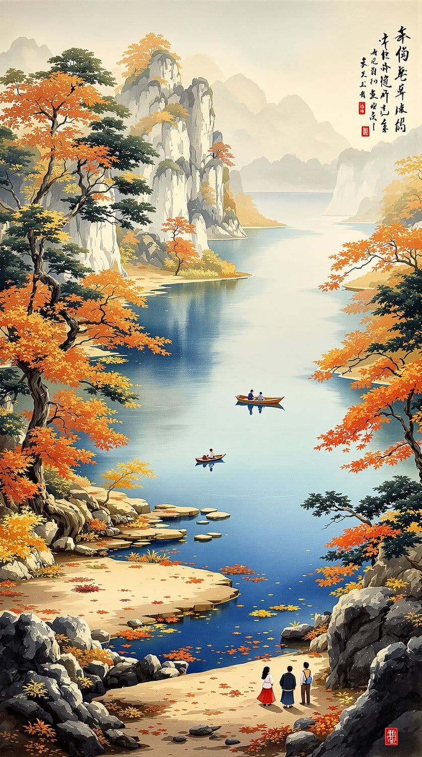 Autumn Serenity by the Lake