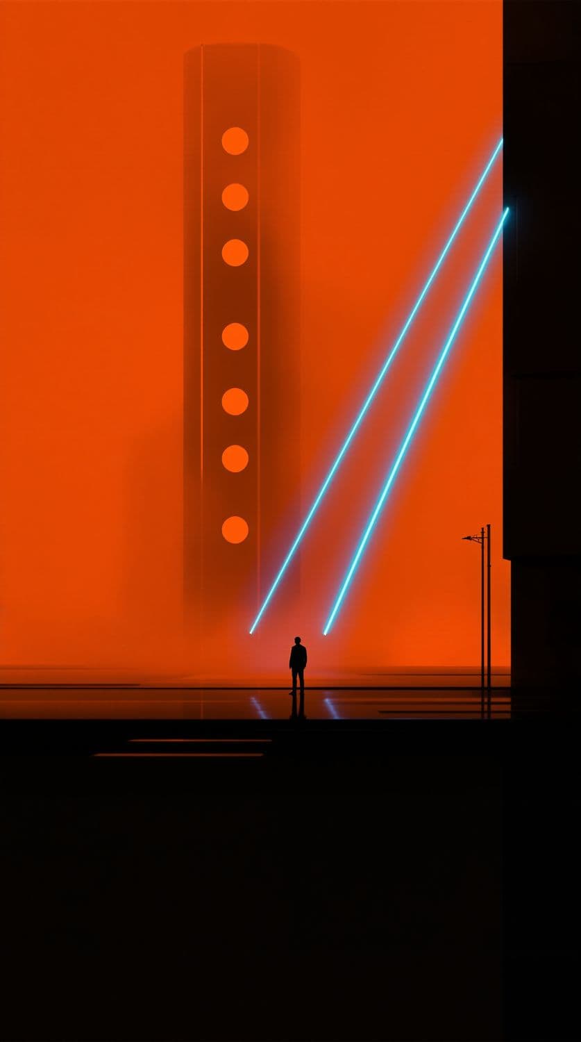 Dramatic Orange Urban Scene