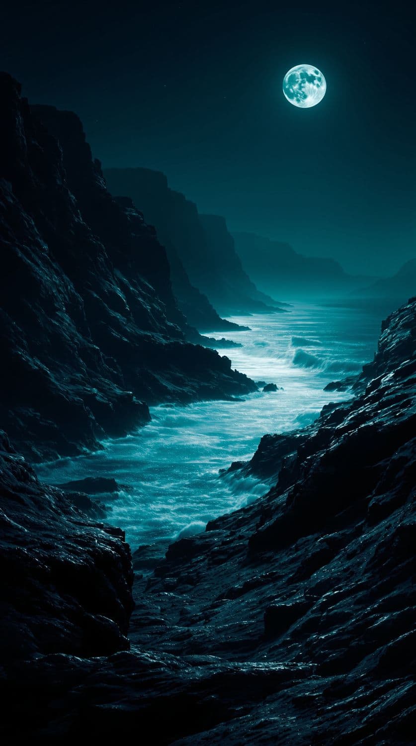 Moonlit Coastal Peace