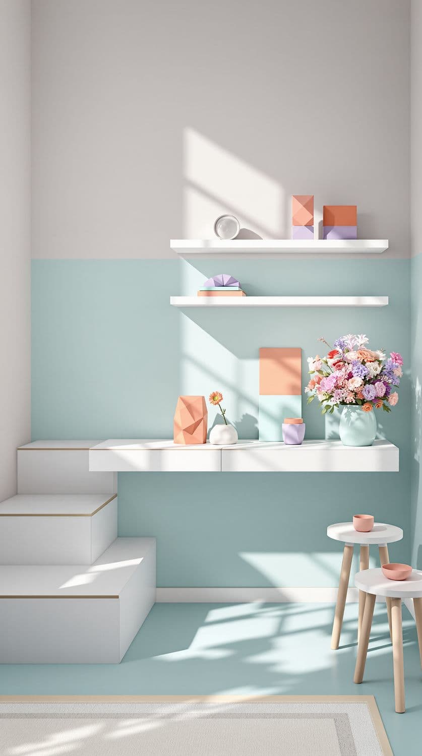 Pastel Minimalist Reading Nook