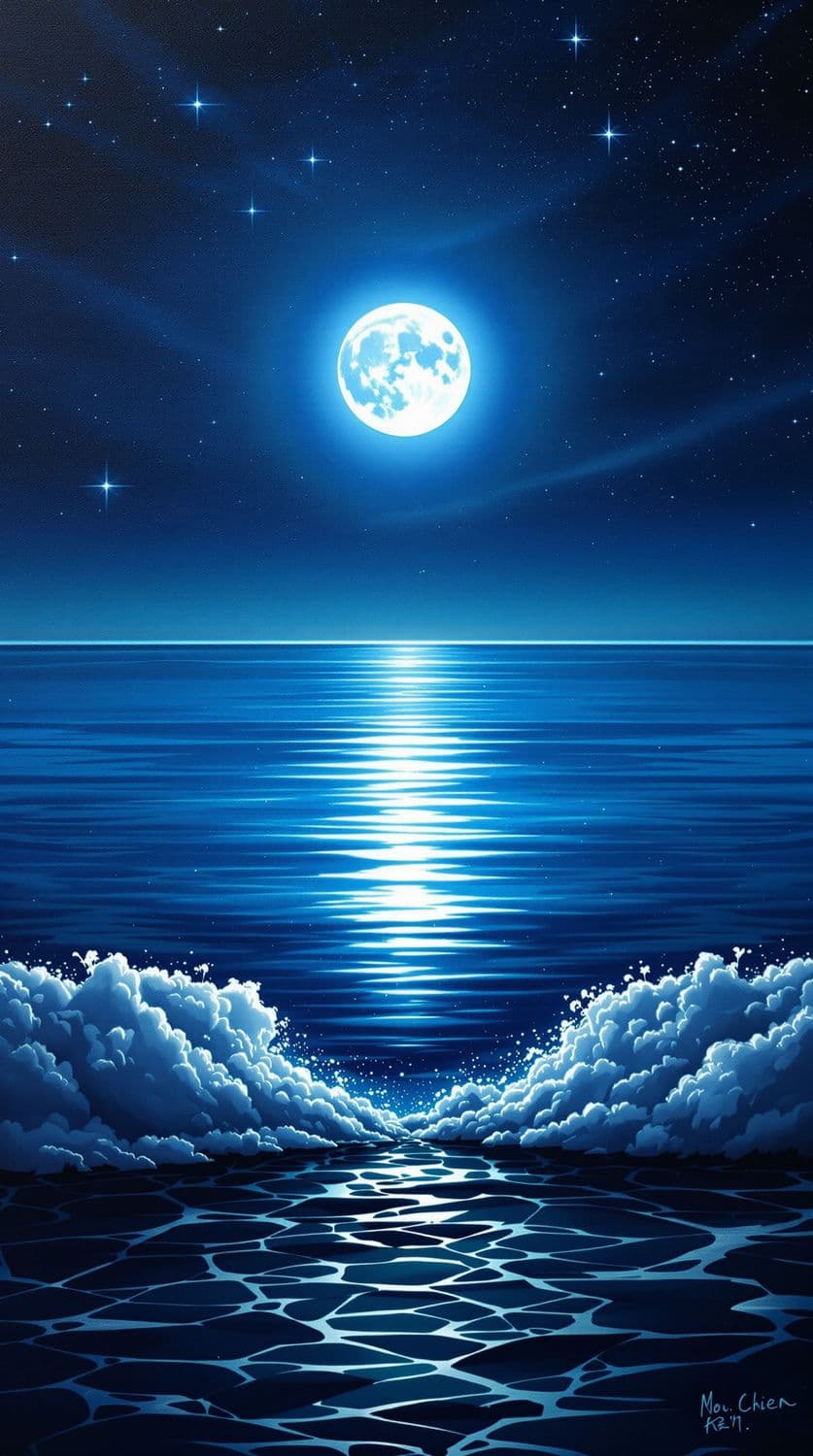 Moonlit Lake Serenity