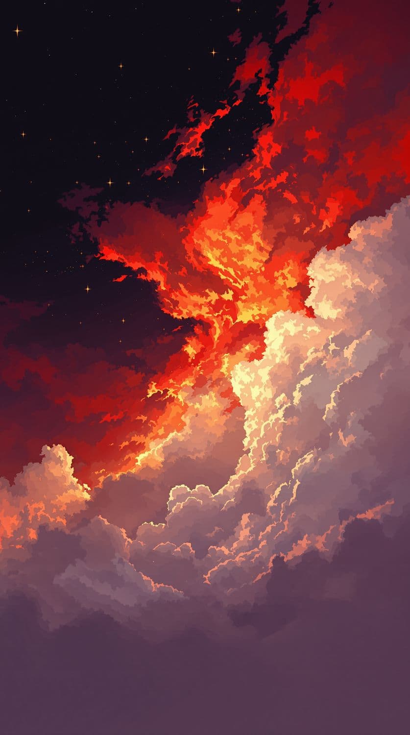 Fiery Sunset Symphony