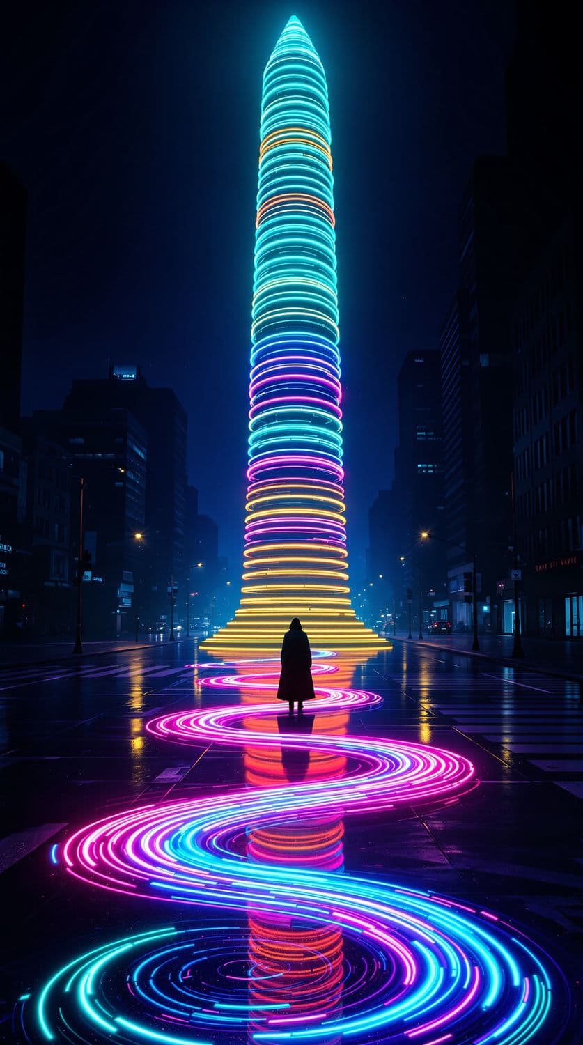 Luminous Obelisk of the Future