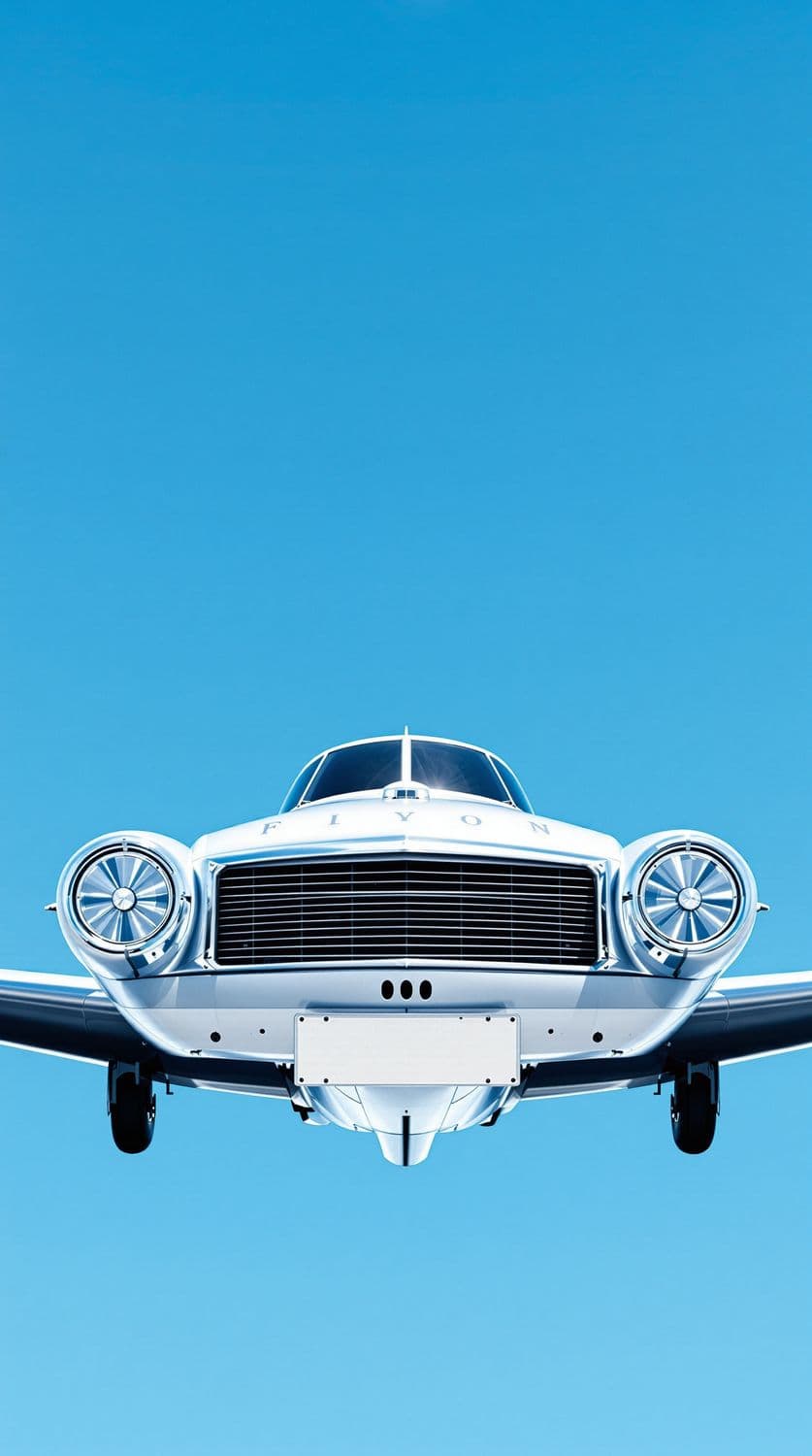 Vintage Airplane in Flight