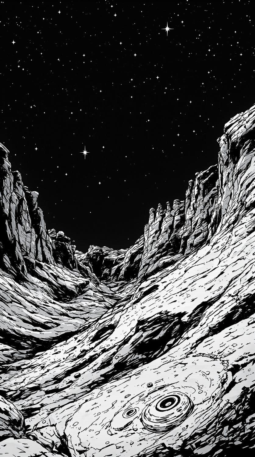 Ancient Ruins at Night