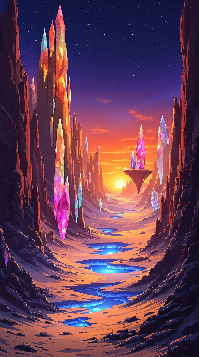 Crystal Desert at Twilight