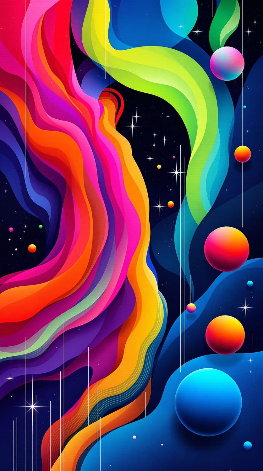 Swirling Neon Universe