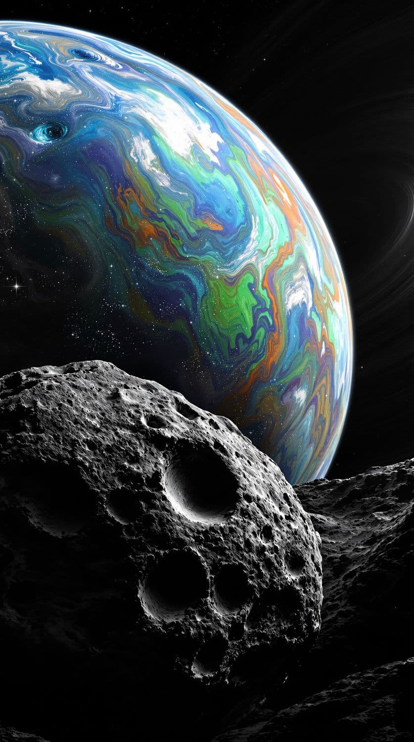 Asteroid and Gas Giant