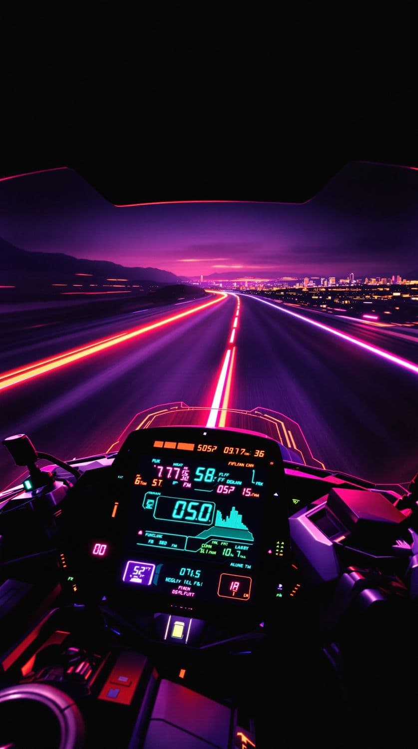 Futuristic Motorcycle Dashboard