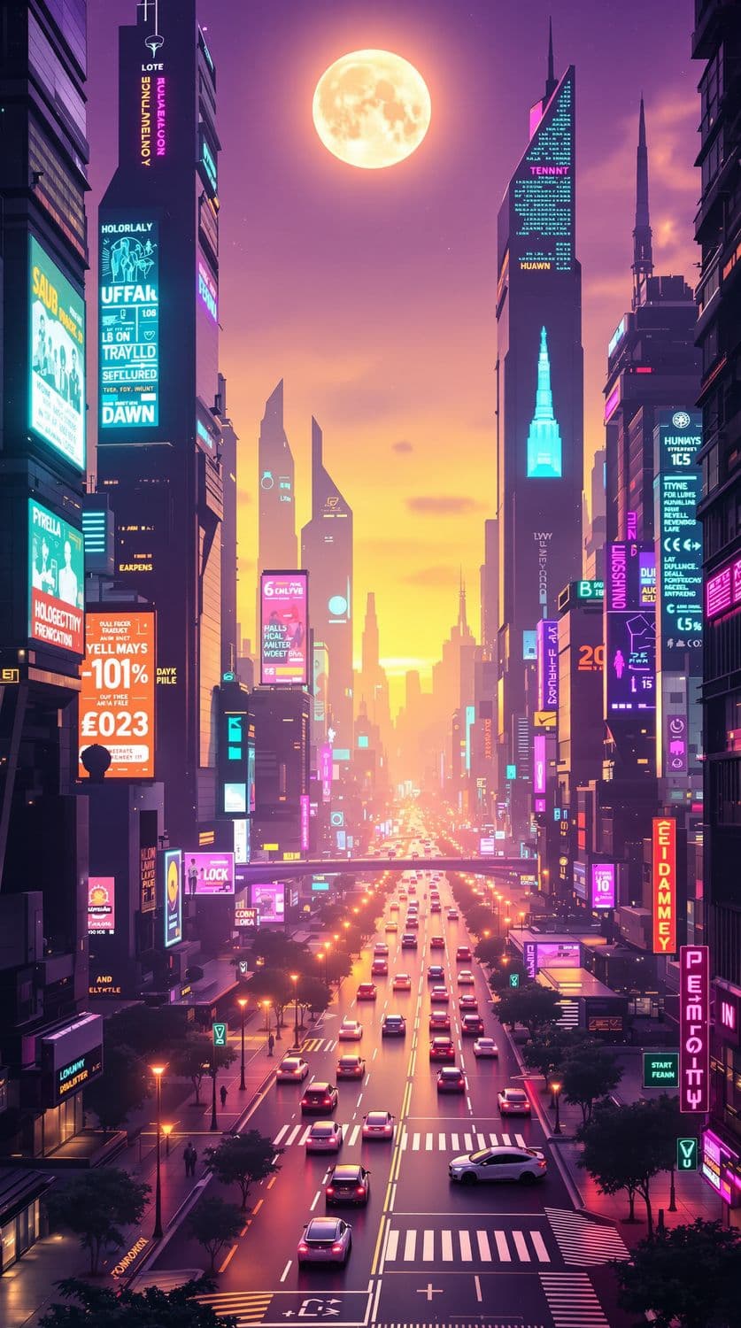 Futuristic Dawn in the City