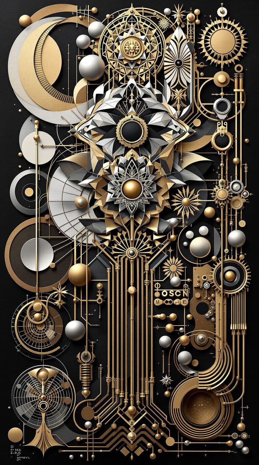 Symmetrical Metallic Elegance