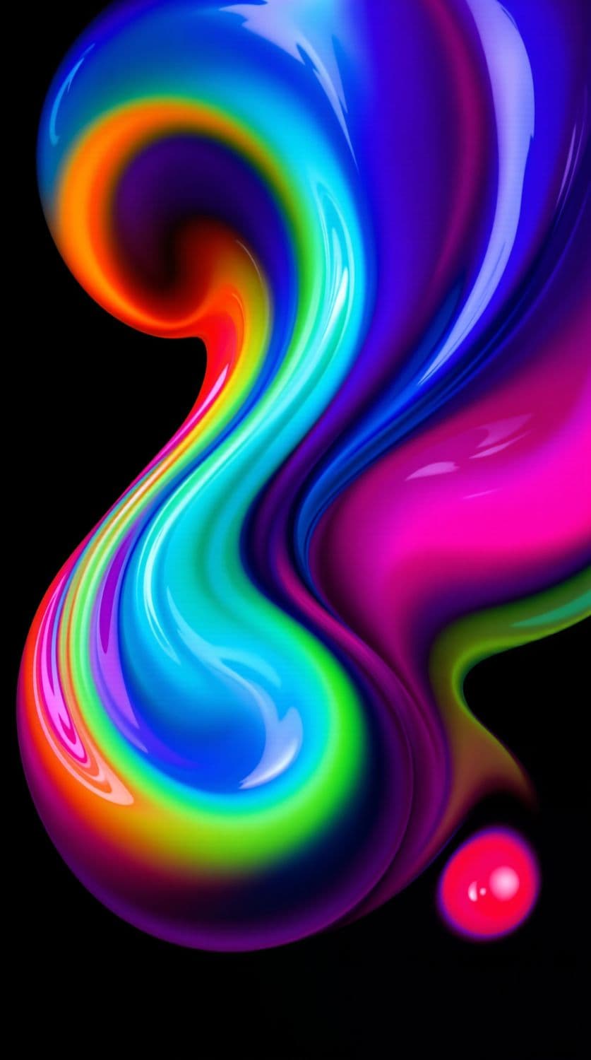 Swirling Tendrils in Neon Hues