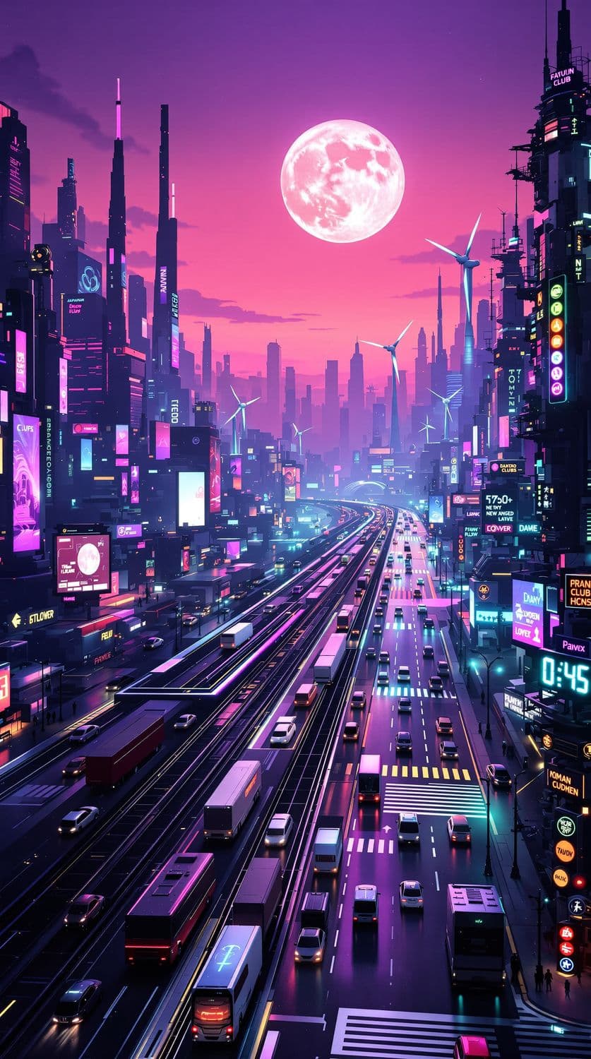 Futuristic Cityscape at Dawn