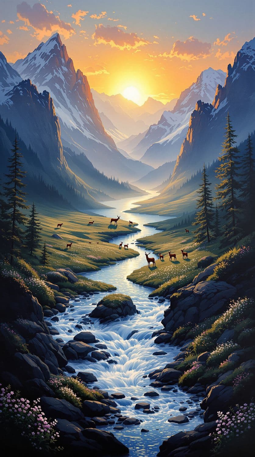 Mountain Sunrise Serenity
