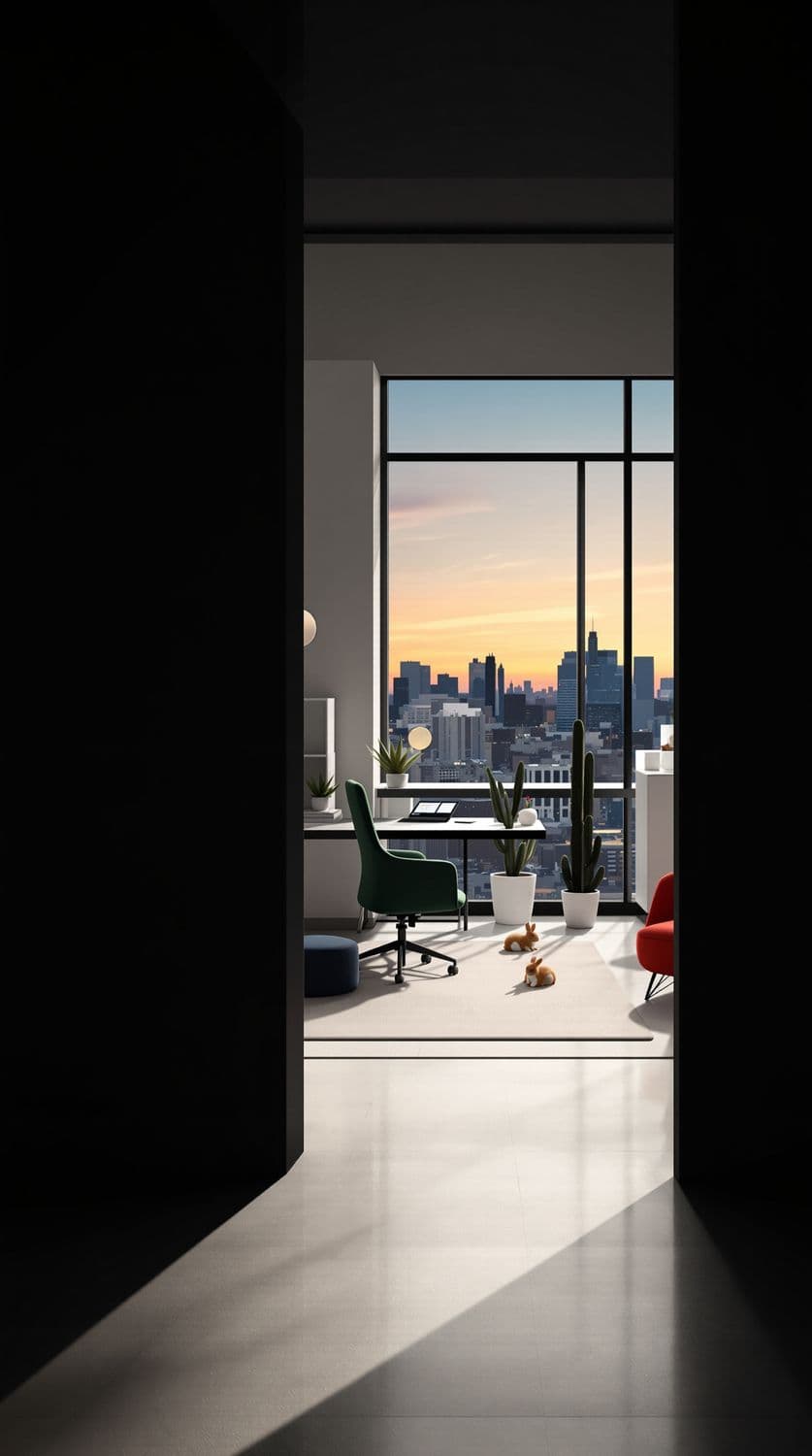 Cityscape Office Minimalism