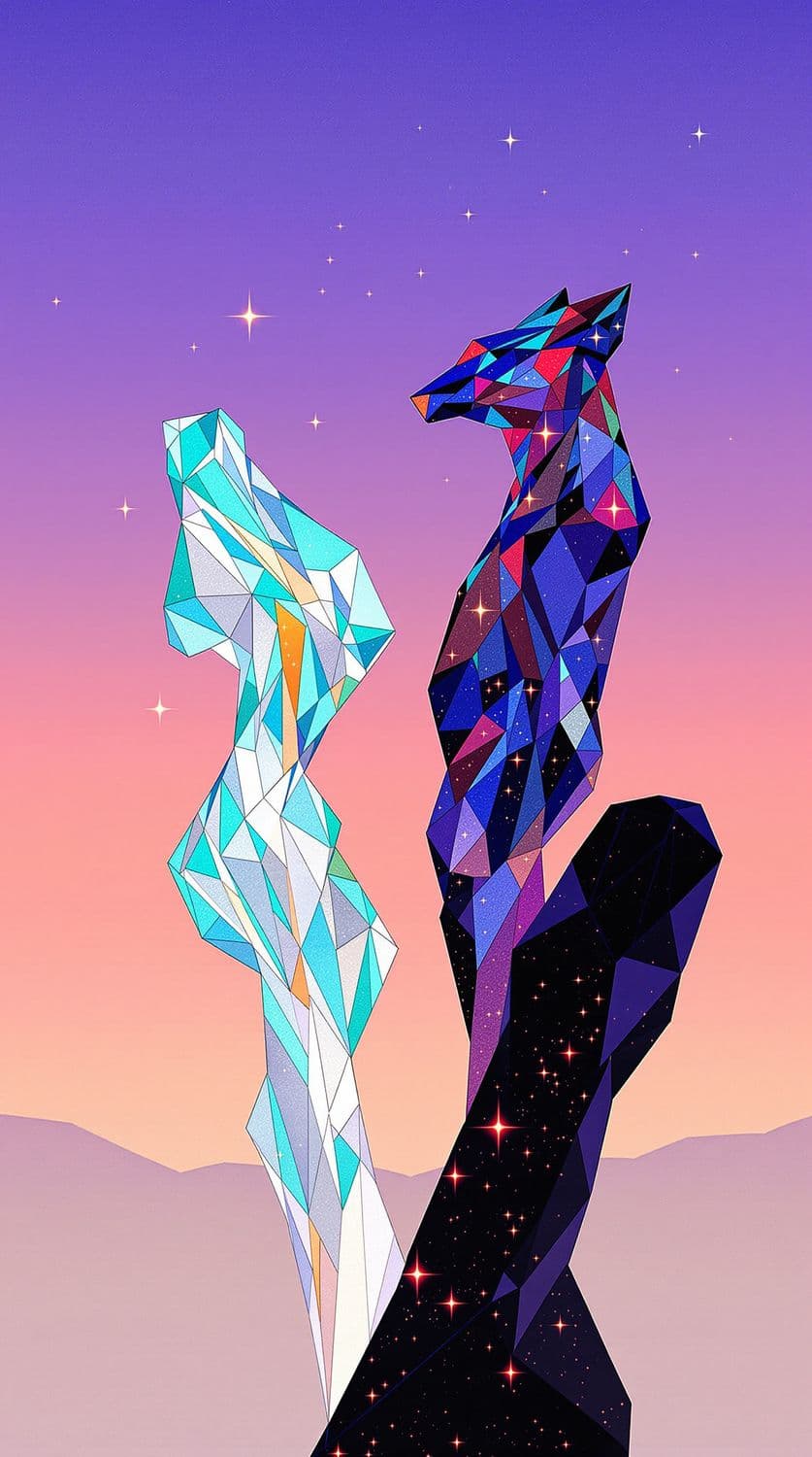 Celestial Animal Figures in Twilight