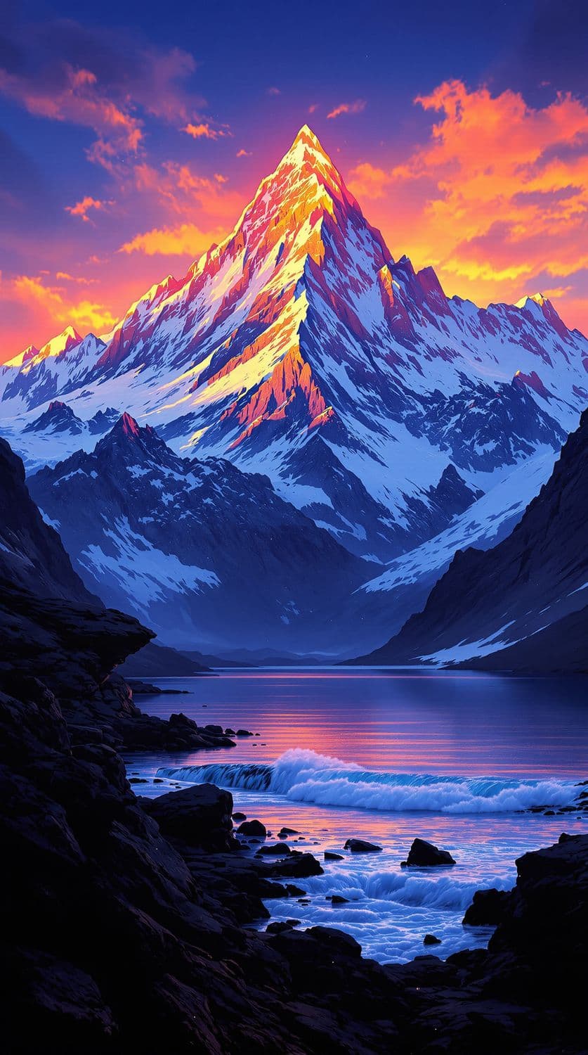 Golden Peaks at Dusk