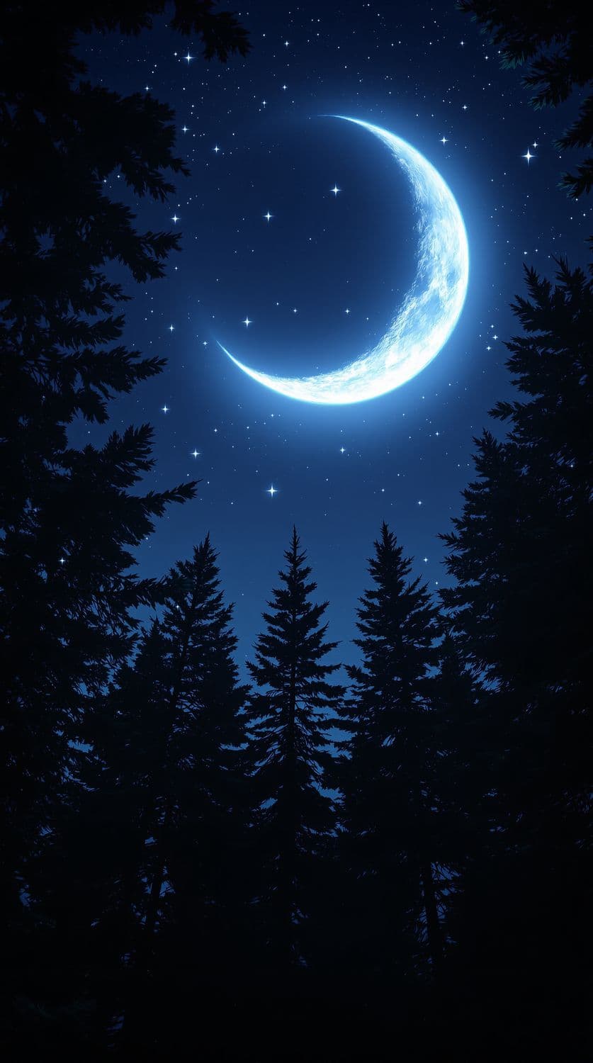 Mystical Moonlit Pines