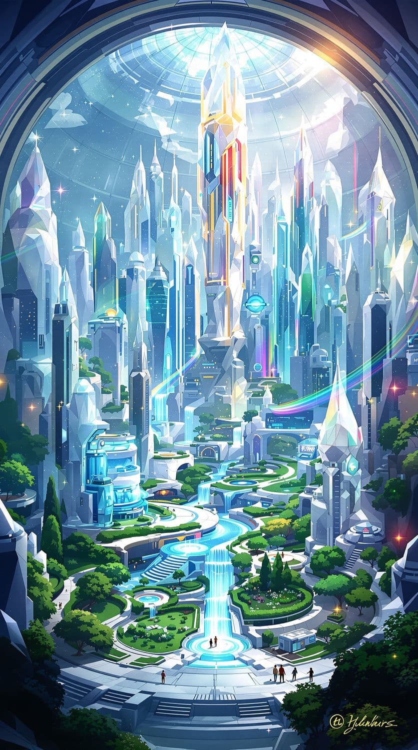 Crystalline Utopia Under a Dome