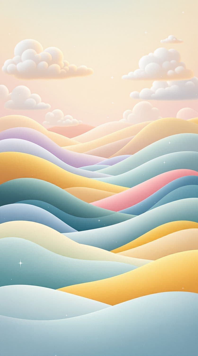 Whimsical Pastel Hills
