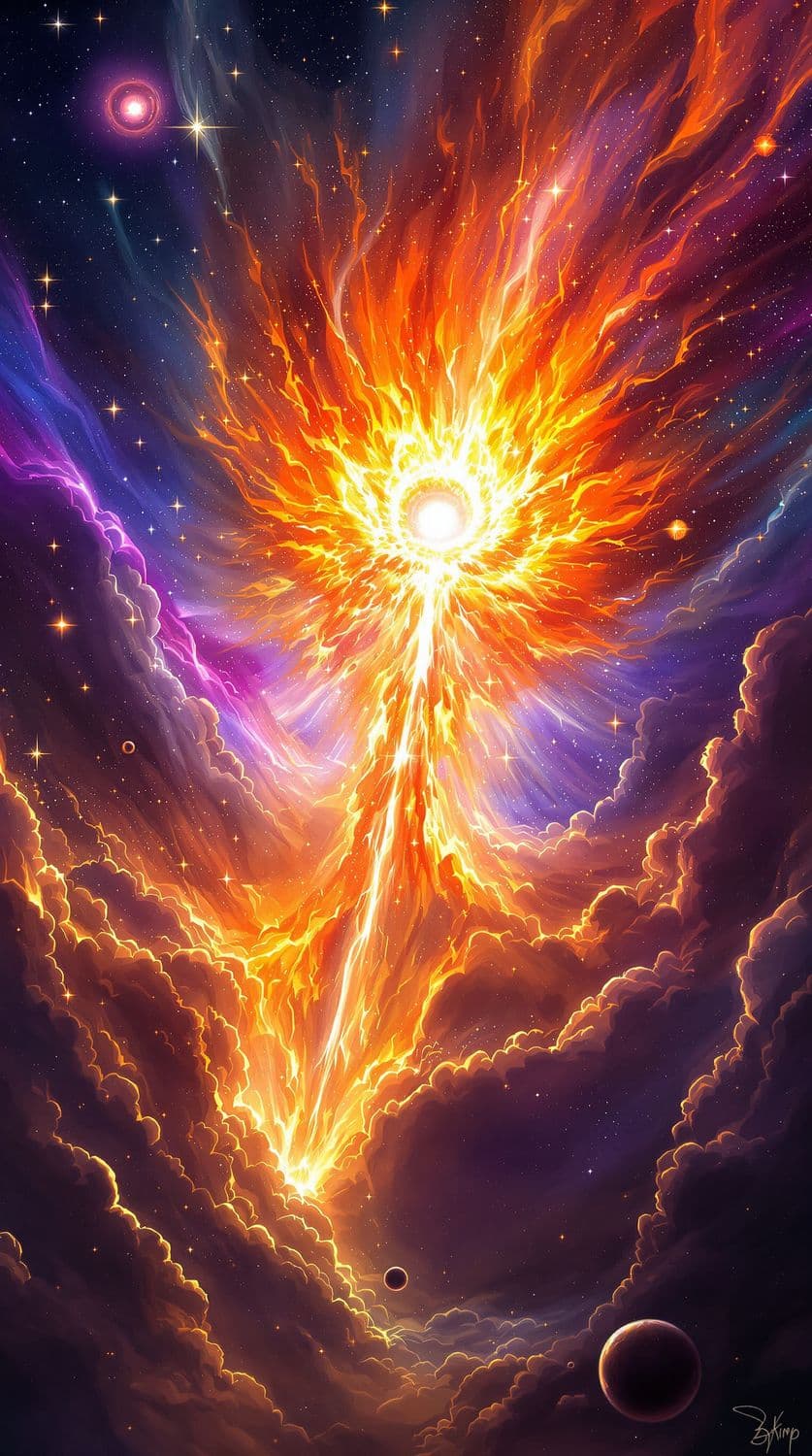 Celestial Supernova Explosion