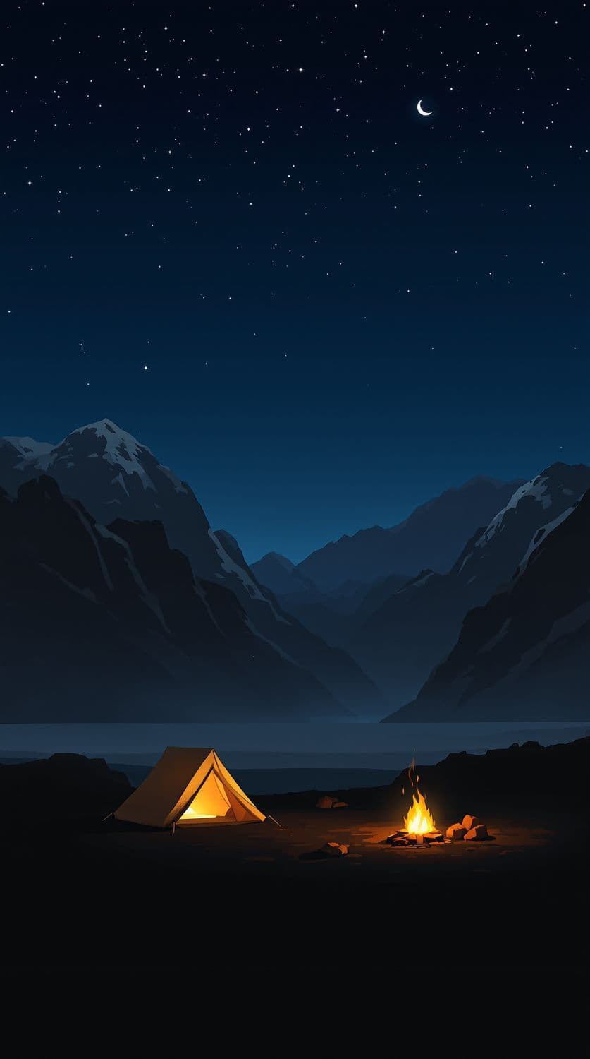 Starlit Mountain Camp