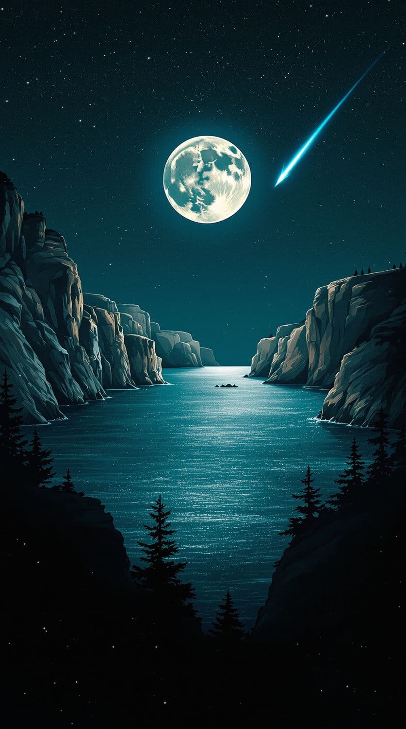 Moonlit Coastal Serenity