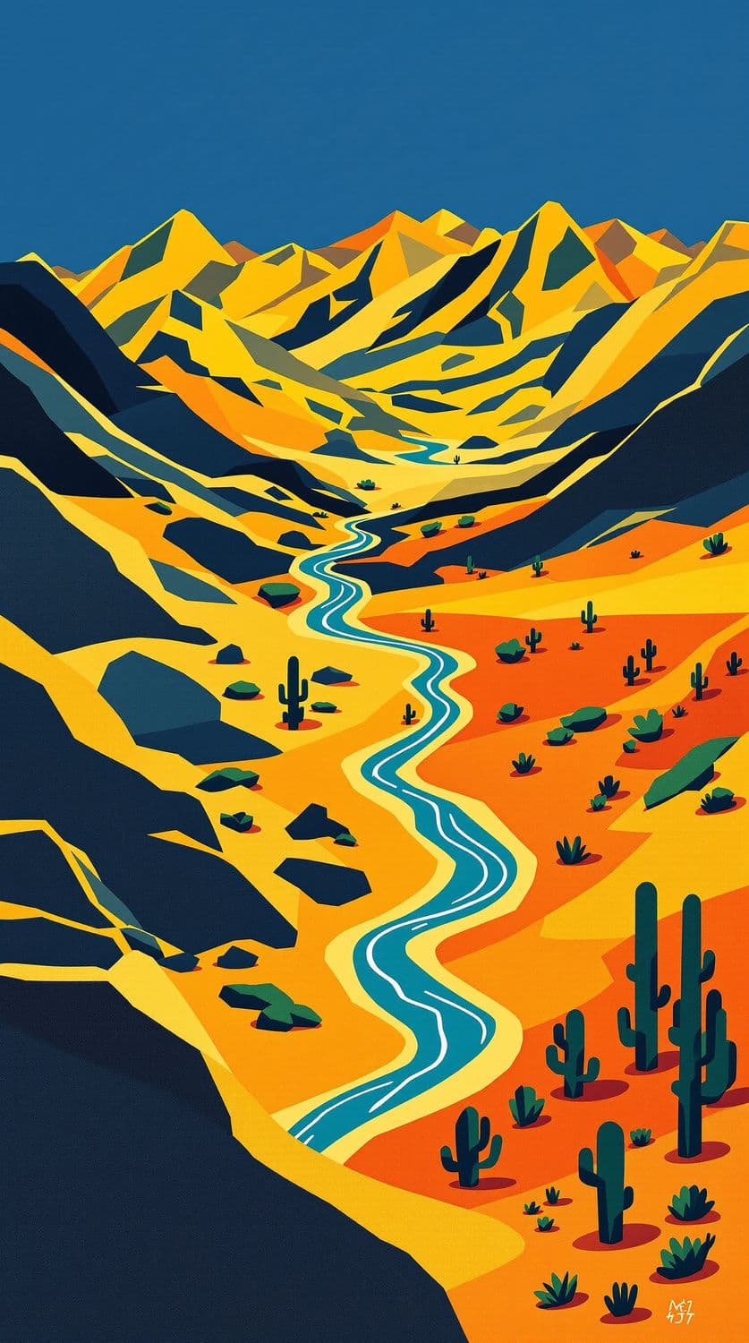 Golden Desert Abstraction