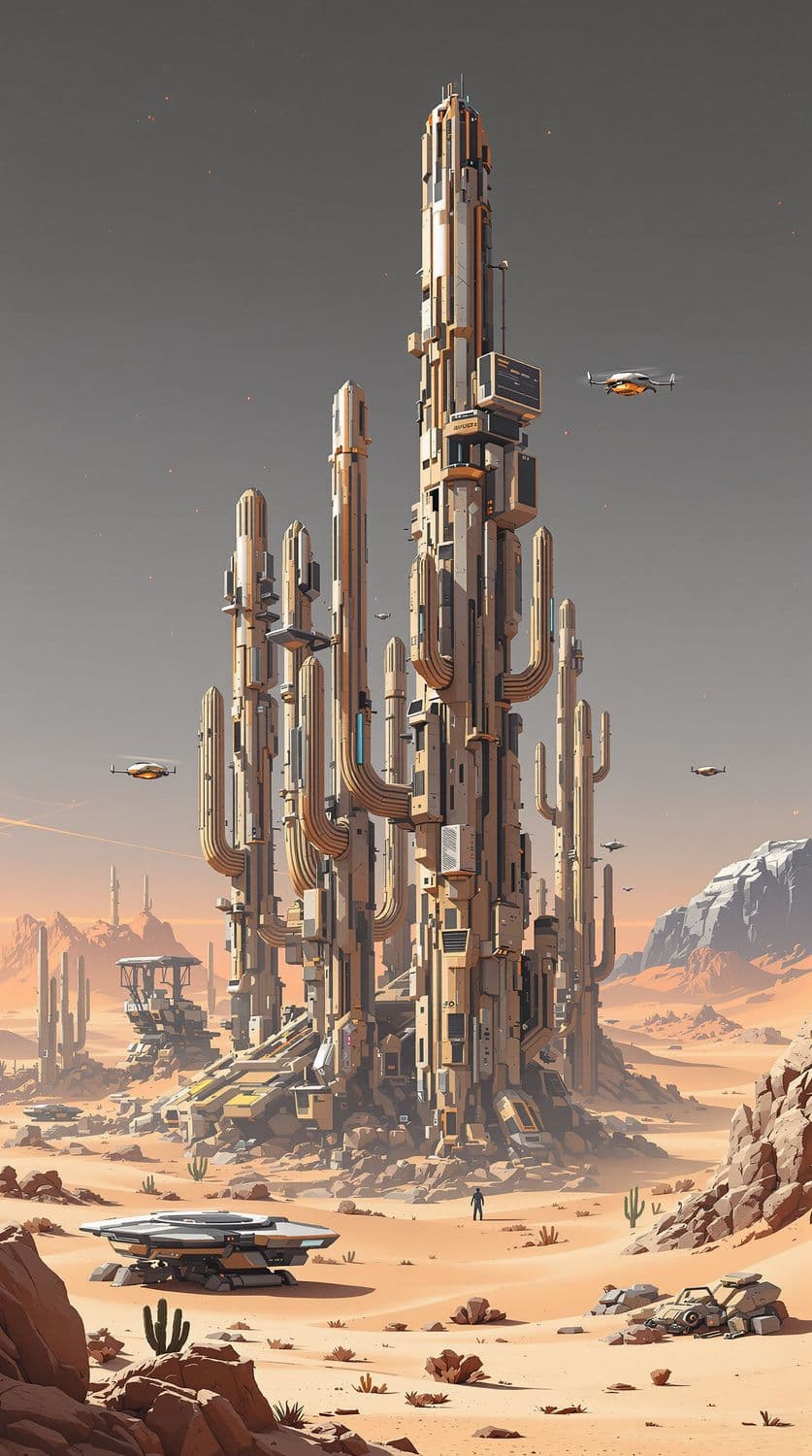 Desert Energy: A Futuristic Landscape