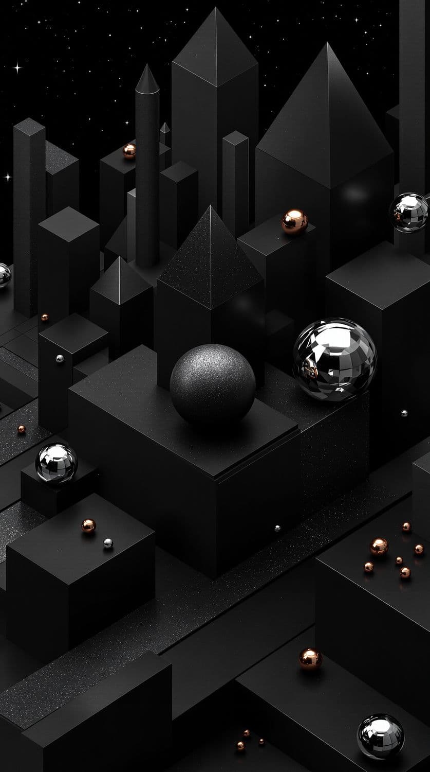 Futuristic Geometric Cityscape