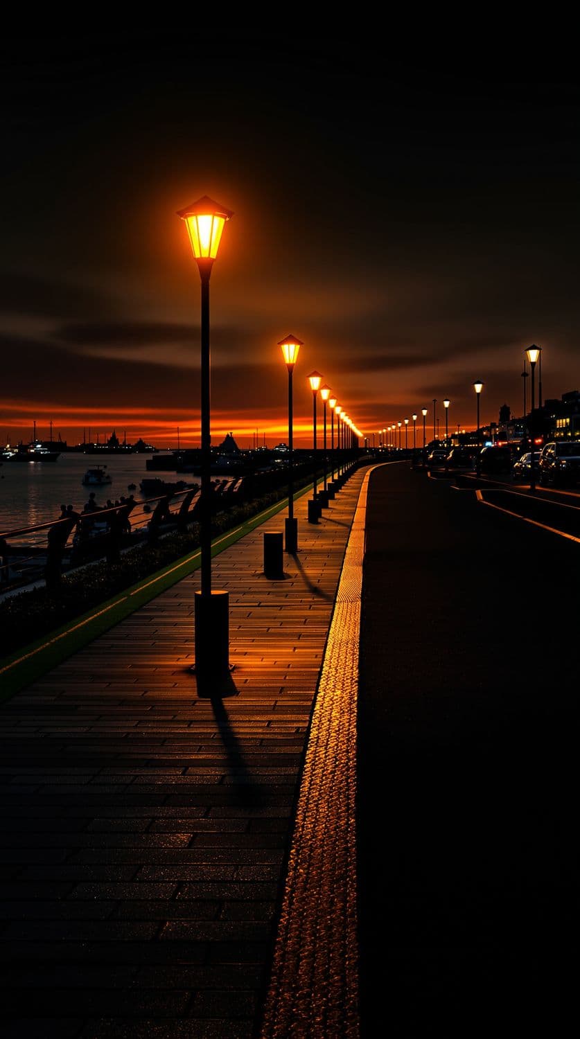 Sunset Promenade at the Harbor